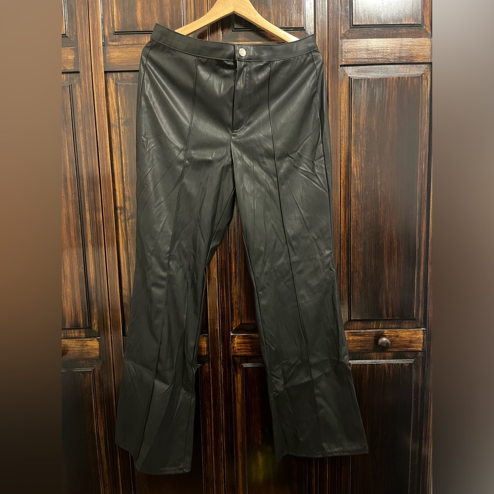 Black Faux Leather Pants